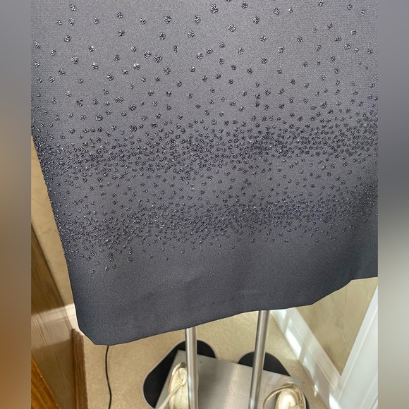 Vintage Nina Piccalino Black Short Sleeve Sparkle Dots Sheath Formal Party Dress - Picture 12 of 12